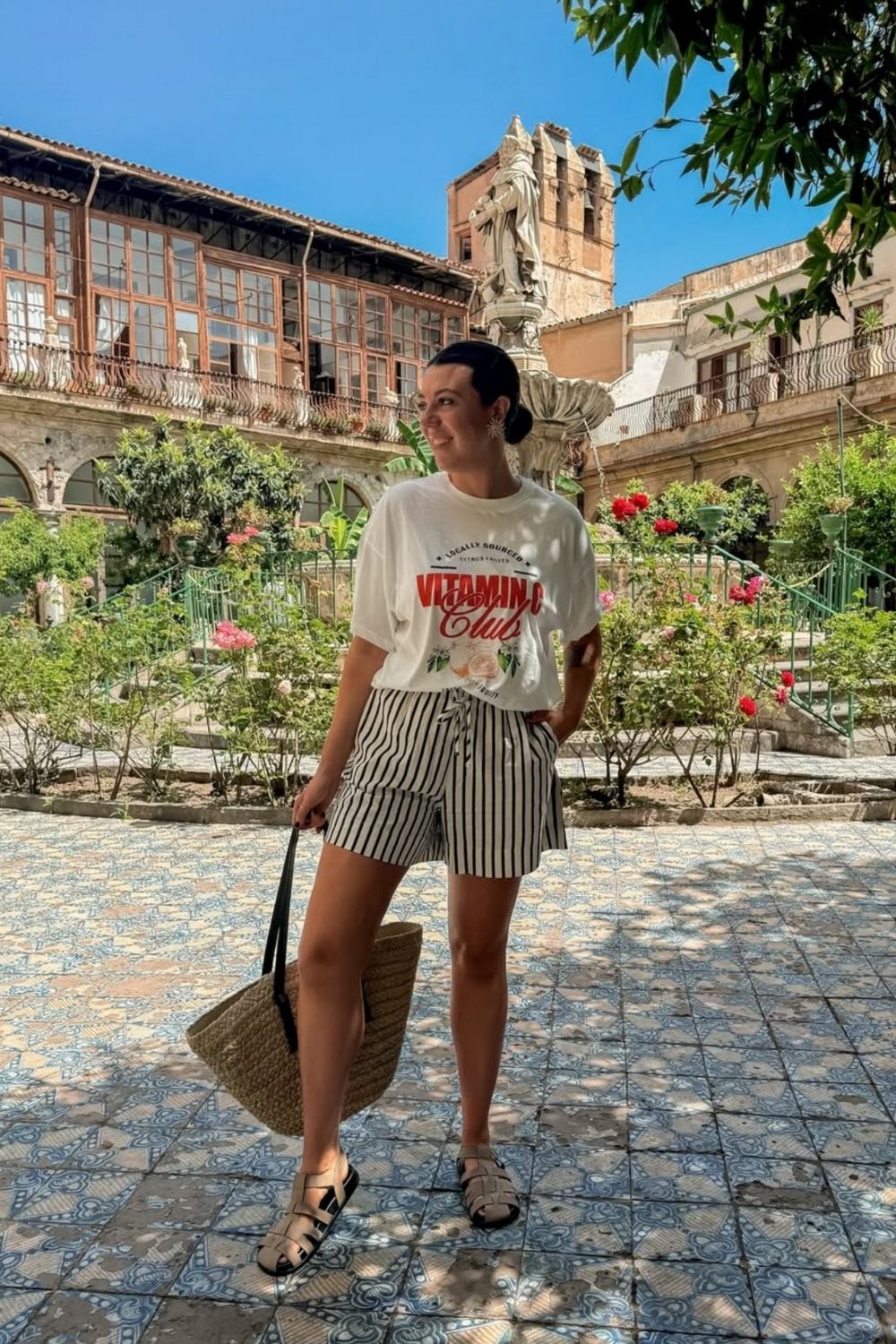 Discover stylish and effortless outfit ideas perfect for exploring Sicily—from breezy linen sets to romantic dresses and coastal chic looks for every kind of summer adventure. Sicily Outfits, Sicily Italy Outfits, Sicily Outfits Spring, Sicily Summer Outfits, Sicily Outfits October, Outfits For Sicily, Summer In Sicily Outfits, Sicily Outfits Fall, Outfits For Sicily Summer, Sicily Outfits September, Sicily Outfits Summer